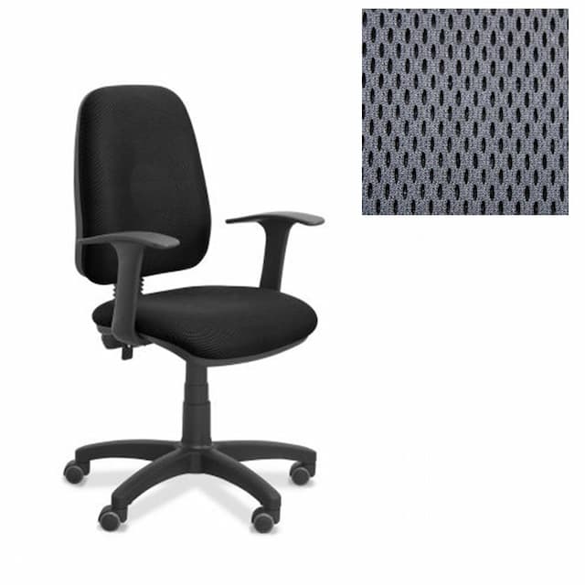 Офисное кресло для персонала Юнитекс Эльза Т TW ткань TW серая