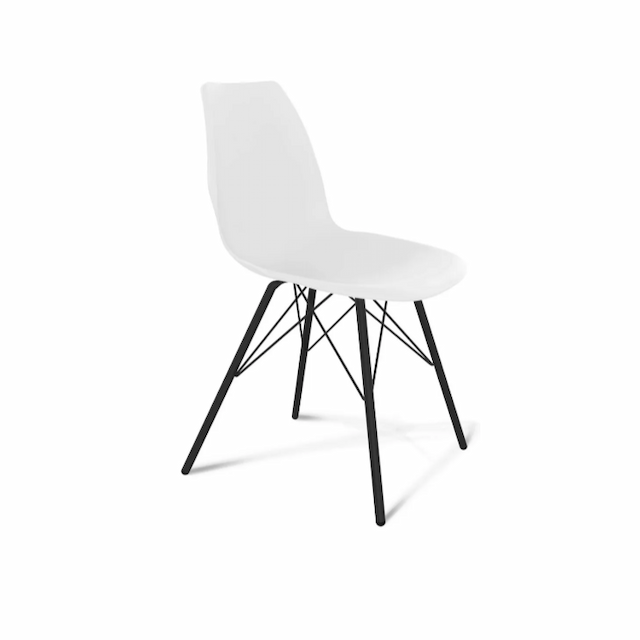 Стул пластиковый Клен SHT-ST29/S37 шеф142 (черный, белый)