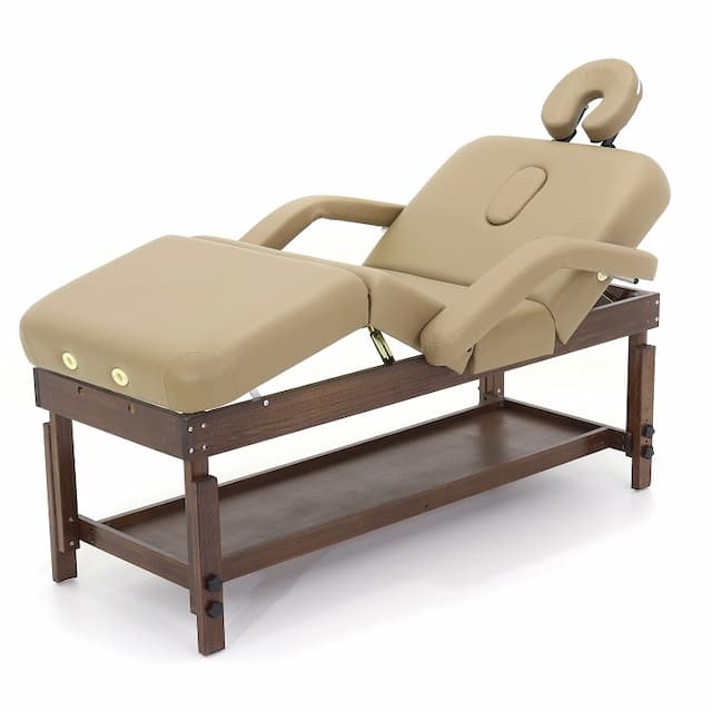 Массажный стол стационарный MED-MOS FIX-0A (SW4.31.10A) кофе с молоком