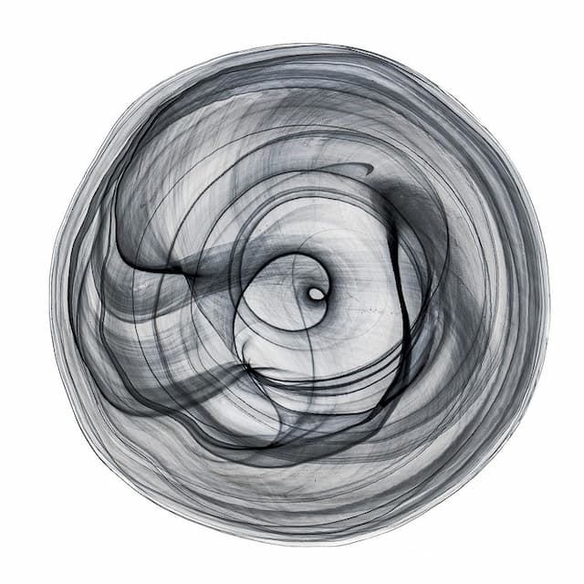 Тарелка ARDACAM Helix ARD 2460.43 d 25 см h 2,5 см (стекло, цвет / декор черно-белый)