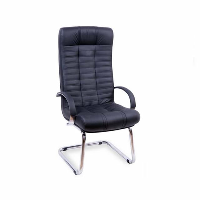 Конференц кресло Мирэй Атлант хром короткий конференц, кожзам