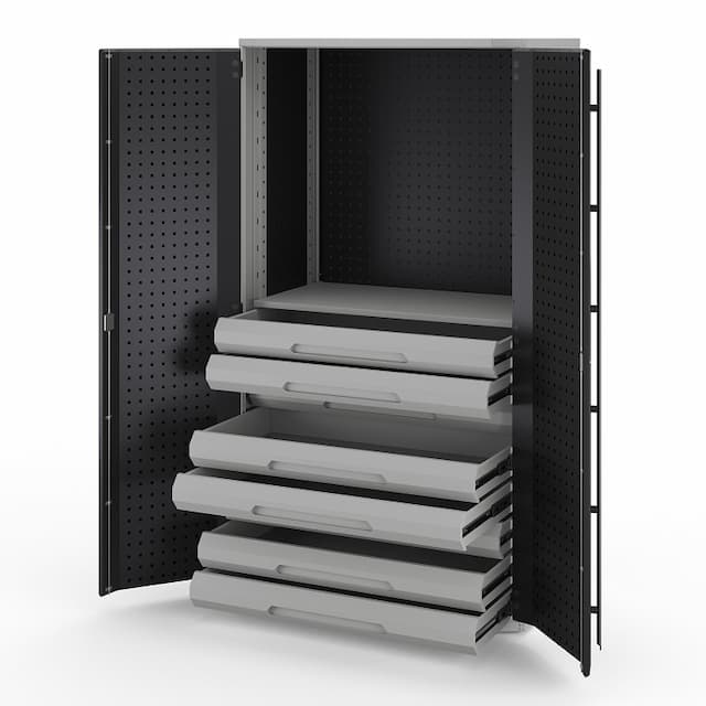 Шкаф металлический 2х дверный Kobor Expert MC/2-100/60 1S.1P.80B